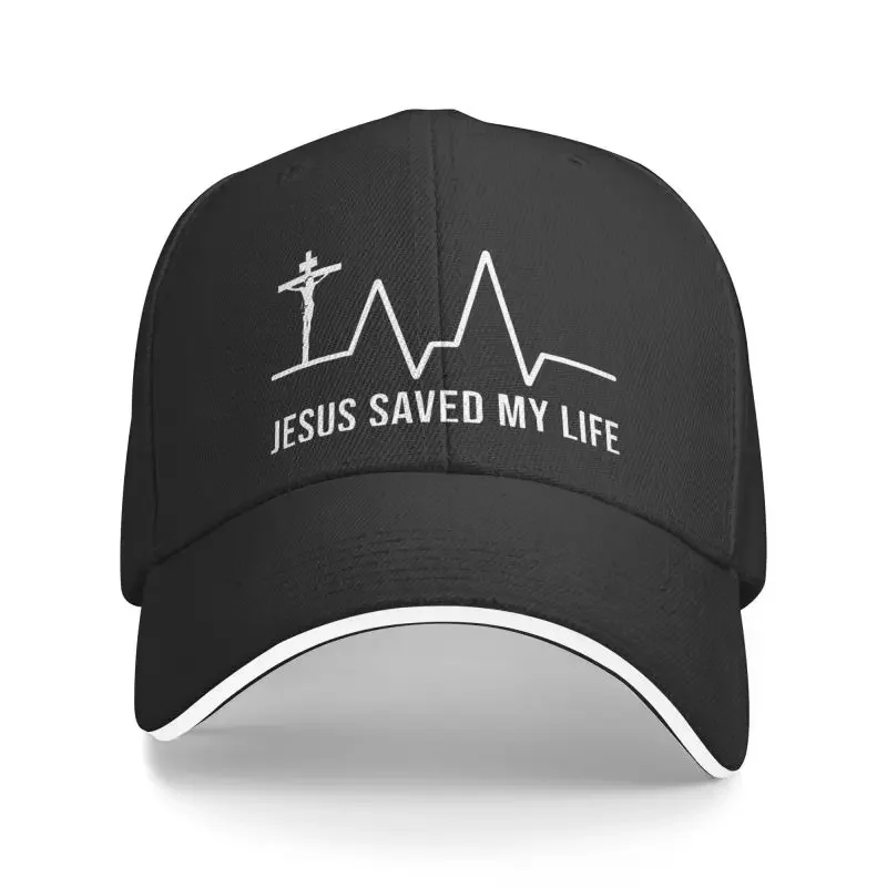 

Classic Unisex Jesus Saved My Life Baseball Cap Adult Religious Christian Adjustable Dad Hat for Men Women Sports