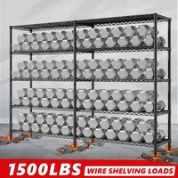 1500LBS Storage Shelves 61.2''W Wire Shelving Unit 5 Tier Metal Shelving for Storage Rack Shelves for Storage Heavy Duty 2
