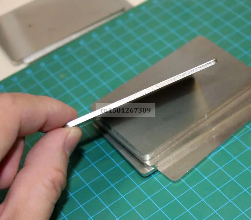 Business Cards Thick 2mm Stainless Steel Business Card Heavy Duty Metal Plate Size 85*53mm Double Sided Matte Finish
