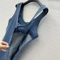 Women's Washed Denim Jumpsuit, Sleeveless Tank Jumpsuit, High-Quality Flared Pants, 2026 Spring New Arrival, Y2K Style - Image 6