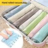 Portable and Efficient Air Vacuum Bag Set - 4pcs Compression Bags for Clothes and Travel Gear, Easy to Use, No Air Pump Required 1