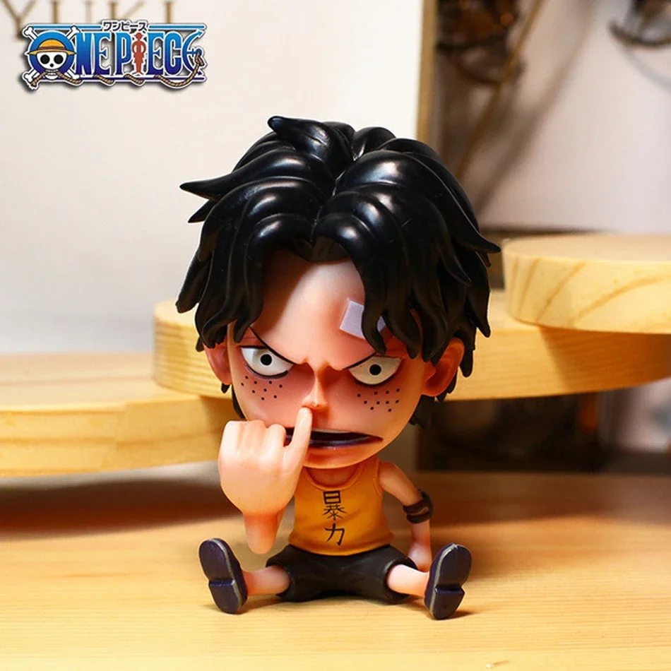 thumbnail image 1 of Figura de anime de One Piece Luffy, Zoro, Sanji, Robin, Nami, Brook, figuras decorativas, Ace, decoración coleccionable, modelo de PVC, juguete para niños, regalo de Navidad, 1 of 5