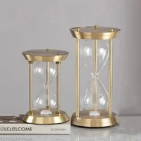 Glass Empty Hourglass Bottle Silver Container Three Pillars Sandglass Metal Timekeeper European Home Decoration Sand Clock Timer 1