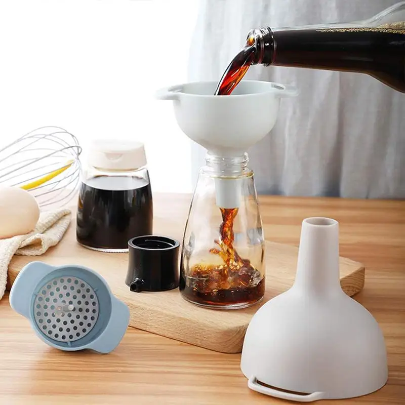 

4 в 1 домашний фильтр, многофункциональная Воронка с фотофильтром, без БФА, пищевая масляная воронка, кухонные аксессуары