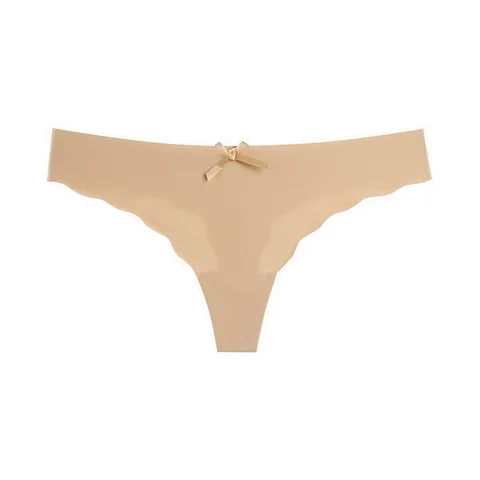 Briefs Women Ice Silk Low-Rise Underpant Breathable G-String Thong Sexy Bikini Panties Female Lingerie Soft Knicker