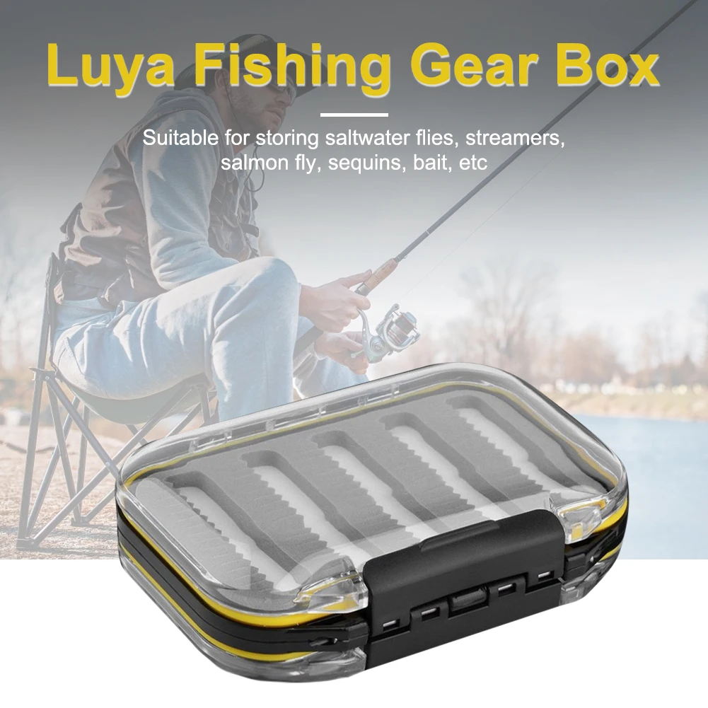 Portable Fishing Flies Gadget Holder Double-sides Fishing Lure Organizer Plastic Lightweight Practical Fishing Gear Accessories