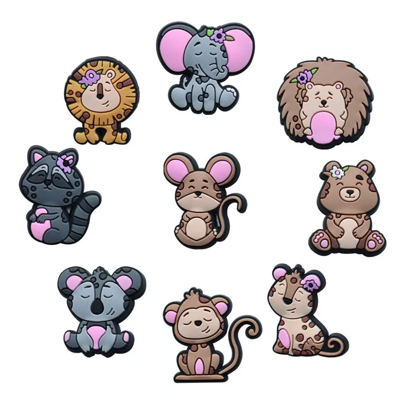 

Hot Sale Cute Animal Croc Charms Pin Fit Crocs Accessories Sandals Wristband Clog Buckle Decorations Boys Girls Party Gifts