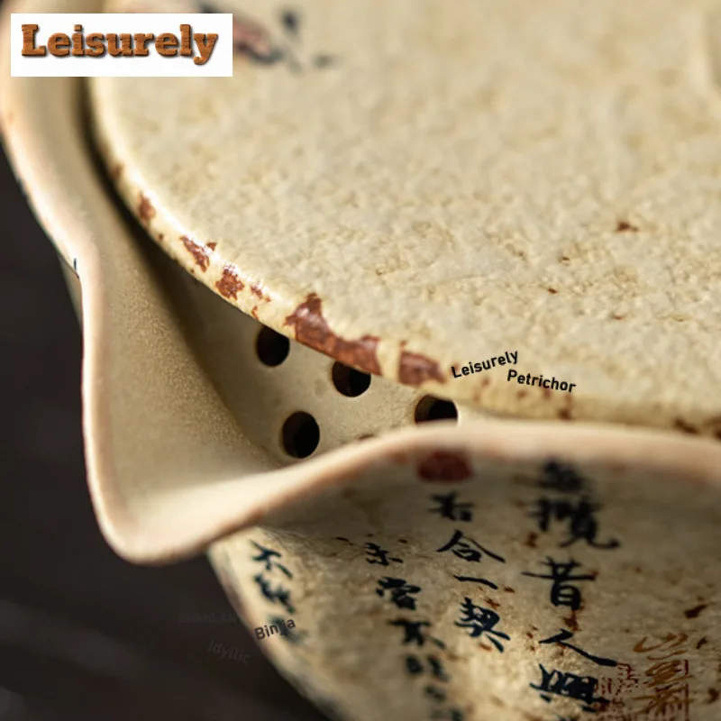 Blue And White Firestone Red Tea Set Complete Set Luxury Tea Ceremony Set Tea Soaking Teapot And Tea Cup Set Tea Services Craft