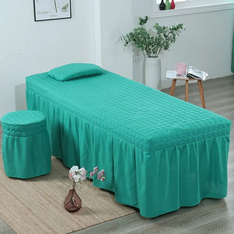 

Thick Quilting Mattress Brief Beauty Bed Skirt Bedspread With Face Hole Body Massage SPA Bed Cover Beauty Salon Bed Sheet Salon