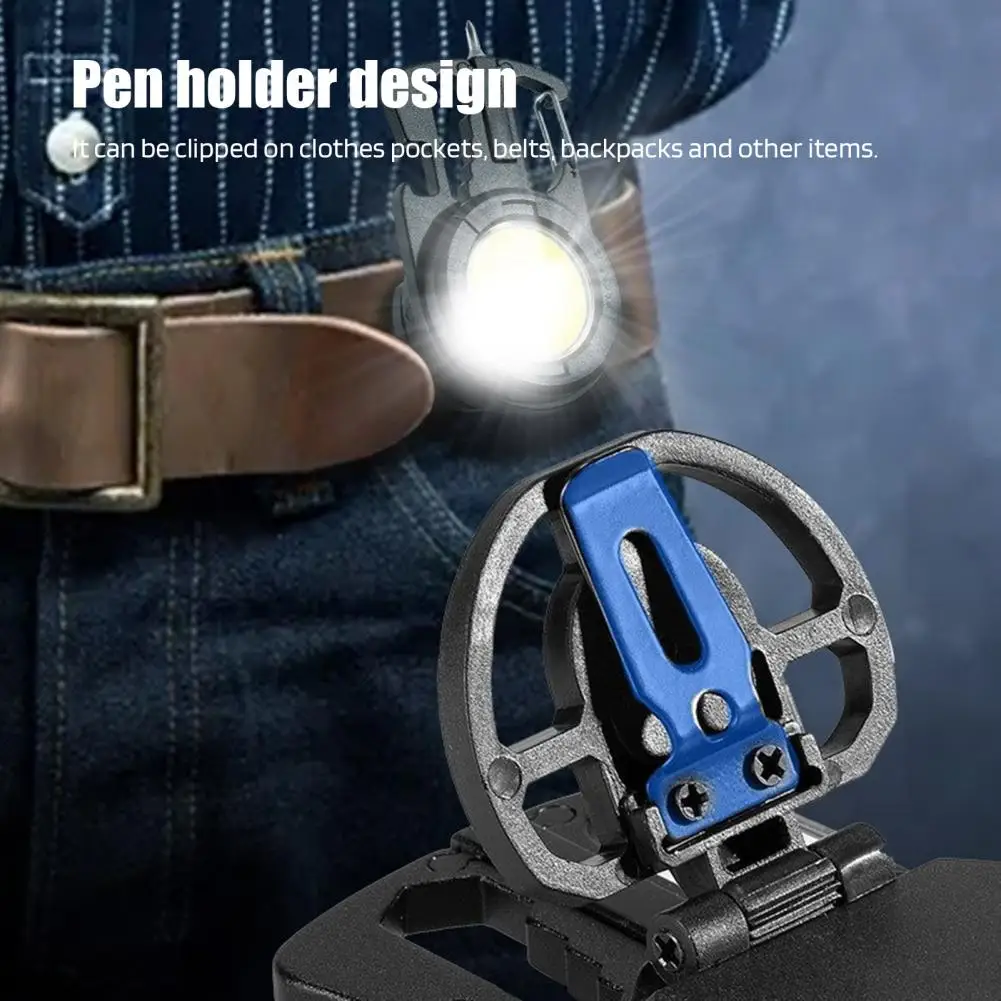 Handheld flashlight LED Keychain Work Light Rechargeable Mini Flashlight High Lumens Super Bright Multifunction Lamp with Screwdrivers Bottle Opener