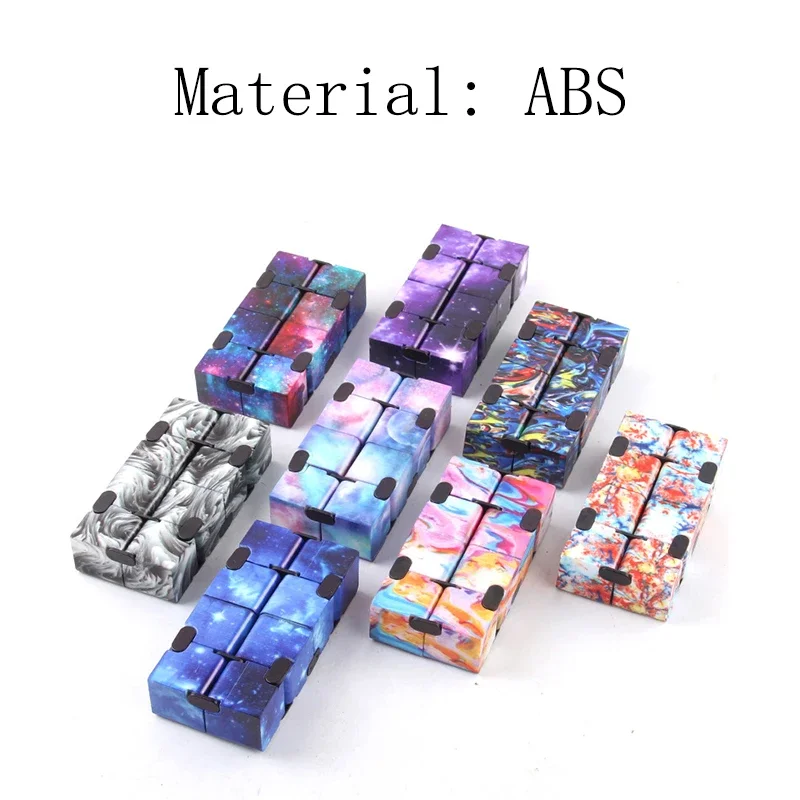 Fidget Toys Puzzle Toys Anti Stress Toys Puzzle Cube Magic Puzzle Cube Starry Sky Infinity Cube Square Puzzle Toys Relieve Stress Hand Game Four Corner Maze Toys Children Adult Decompression