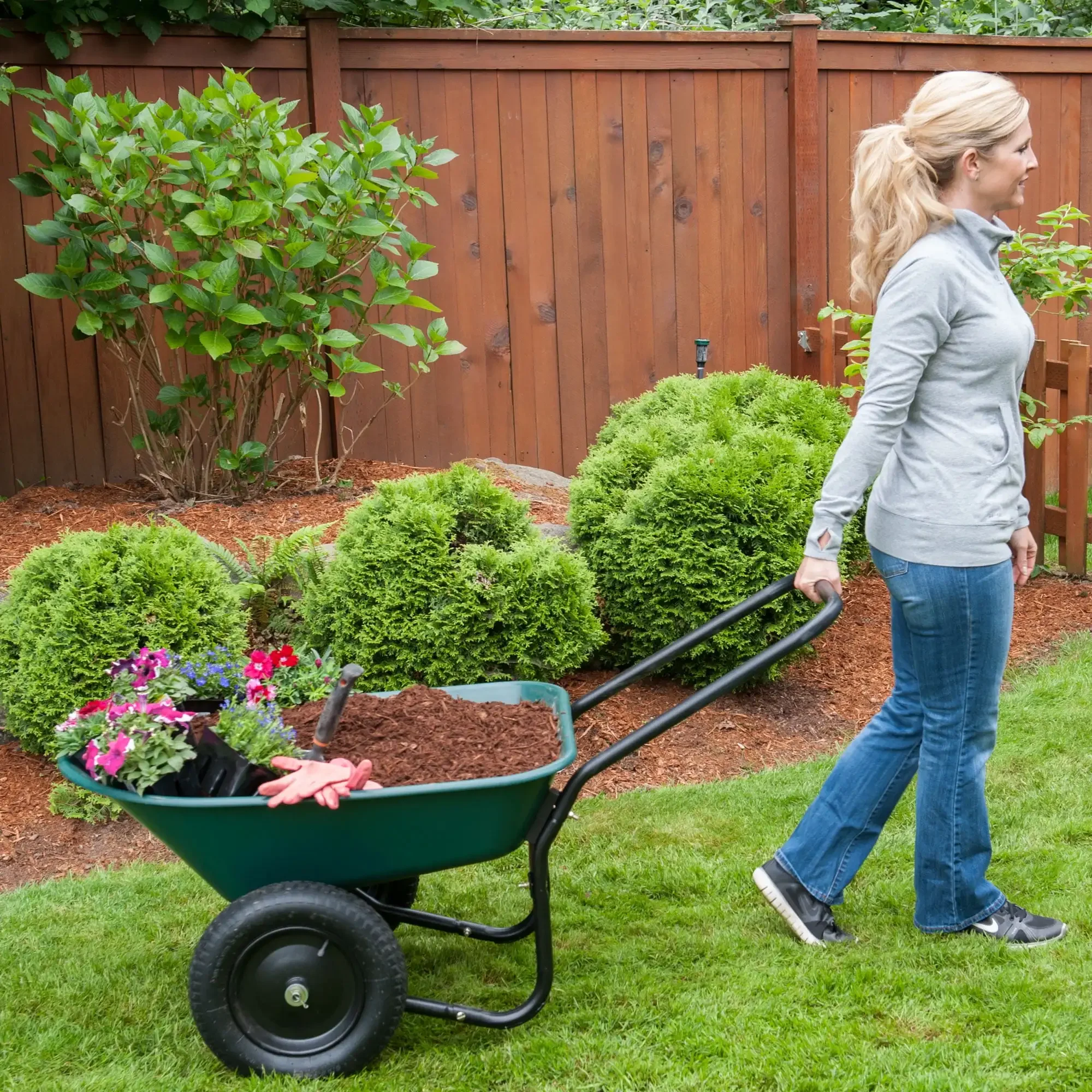 Yard Rover 2 Tire Wheelbarrow 300 lb Capacity