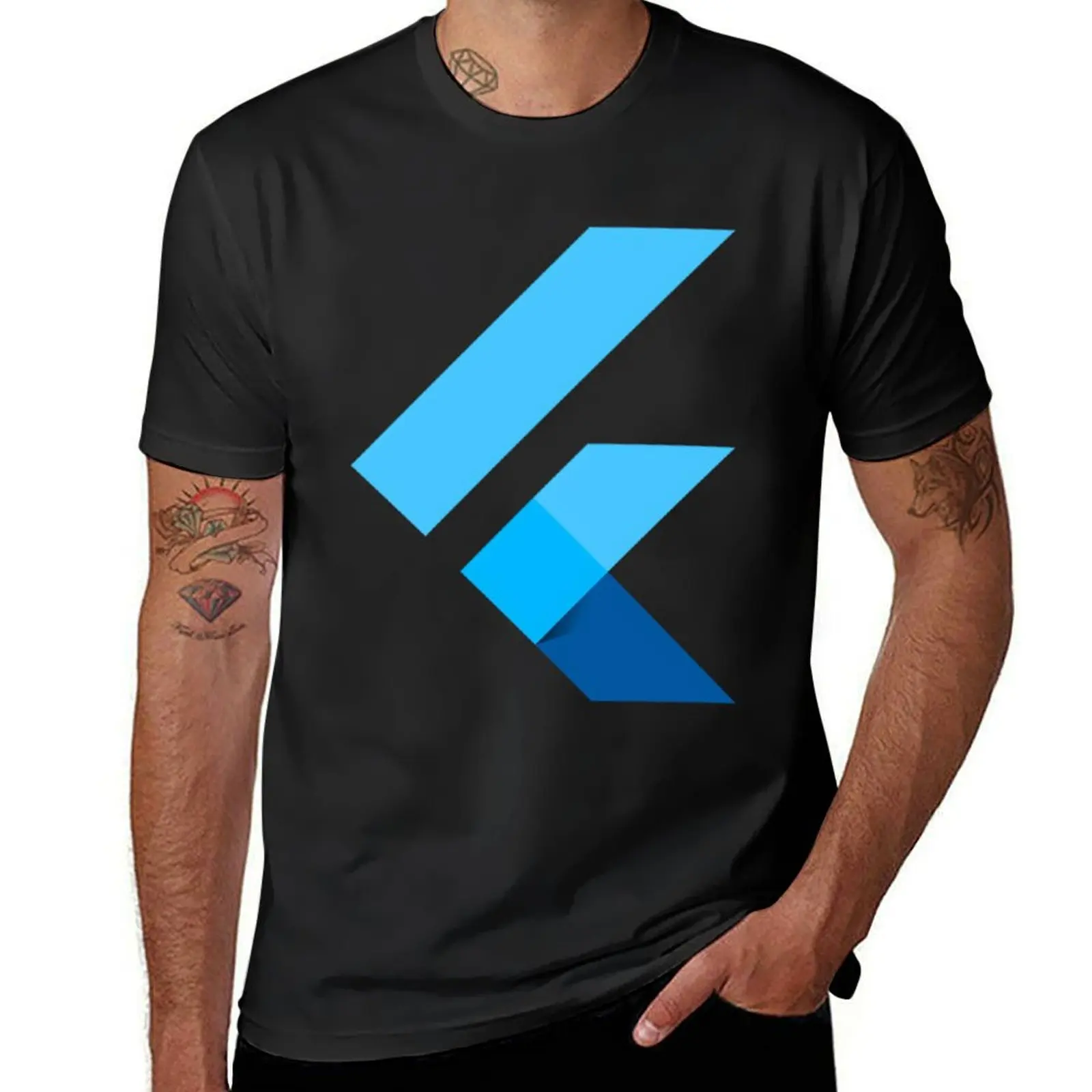 Flutter Icon - Dark Mode Edition \t T-Shirt sweat heavyweights men t shirt