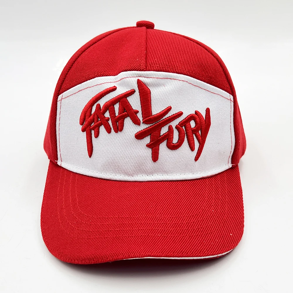 King of Fighters Fatal Fury Terry Bogard Cosplay Baseball Caps Cosplay Adjustable Red Embroidery Hat Unisex Accessories Prop baseball caps