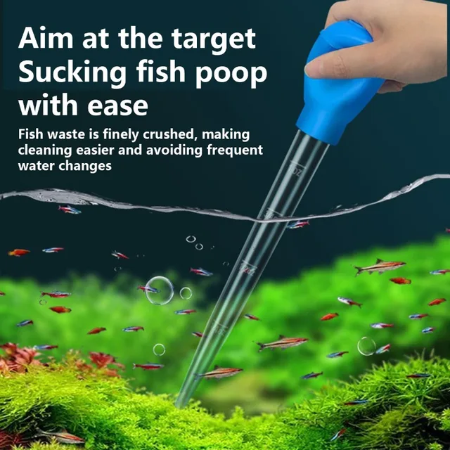 Small Aquarium Mini Water Changer Suction Pumping Hose Large Dropper Universal Manual Feeding Ware Fish Tank Cleaning Tools 2