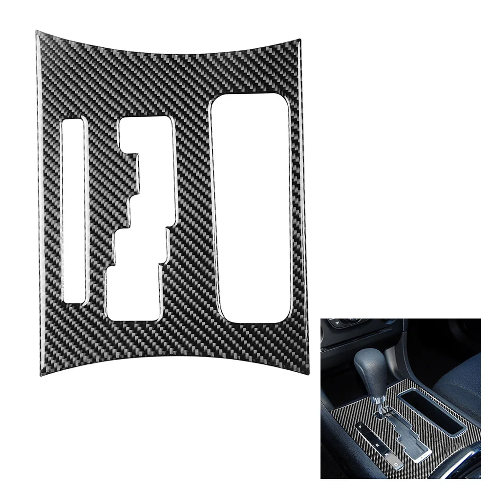 

1pc Black Carbon Fiber Car Center Console Gear Shift Pannel Cover Trim Sticker For Dodge Charger 2011-2014 Car Decoration Parts