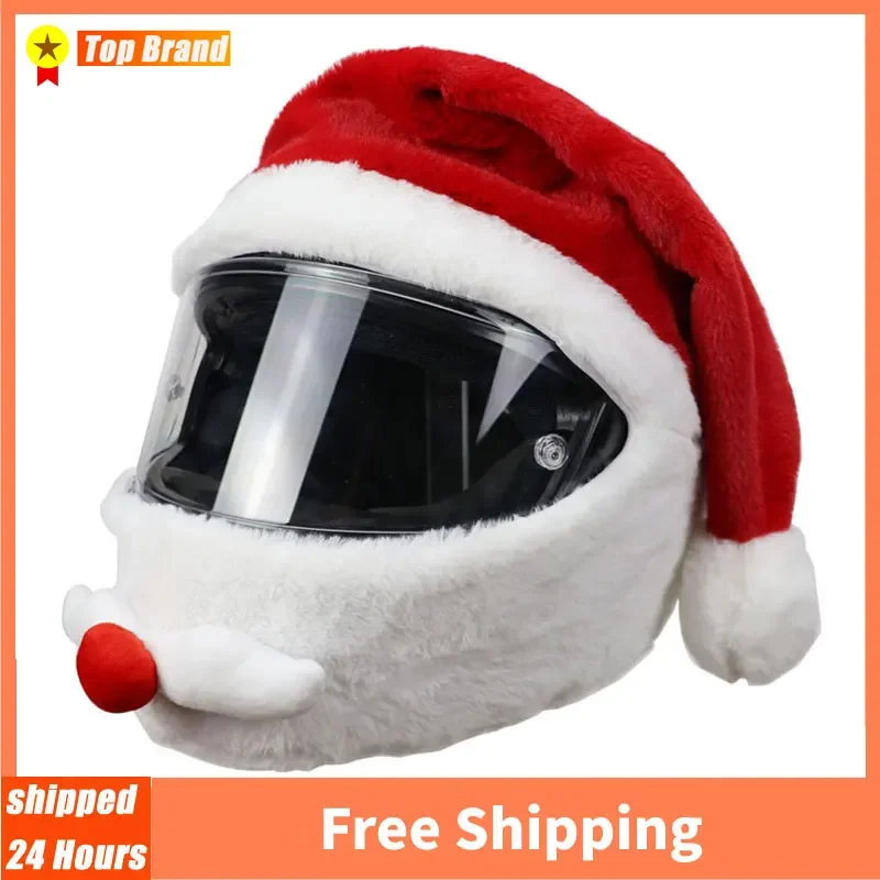 

Motorcycle Helmet Hat Christmas Cap Cover Motorbike Funny Heeds Crazy Case Crash For Outdoor Under Full Helmets Christmas Gifts