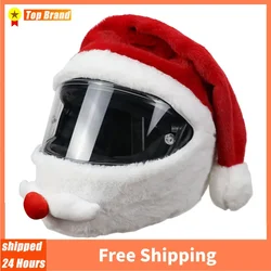 Motorcycle Helmet Hat Christmas Cap Cover Motorbike Funny Heeds Crazy Case Crash For Outdoor Under Full Helmets Christmas Gifts