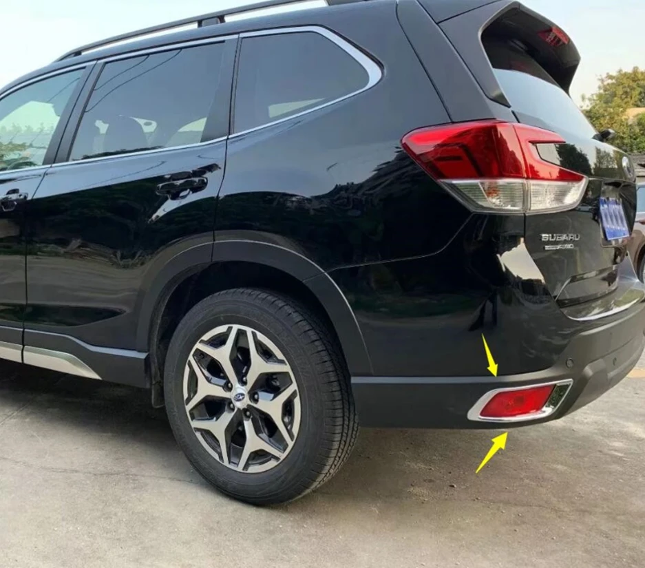 

Аксессуары для Subaru Forester 2019-2022, задняя хромированная лампа, бампер, крышка, отделка, Стайлинг автомобиля