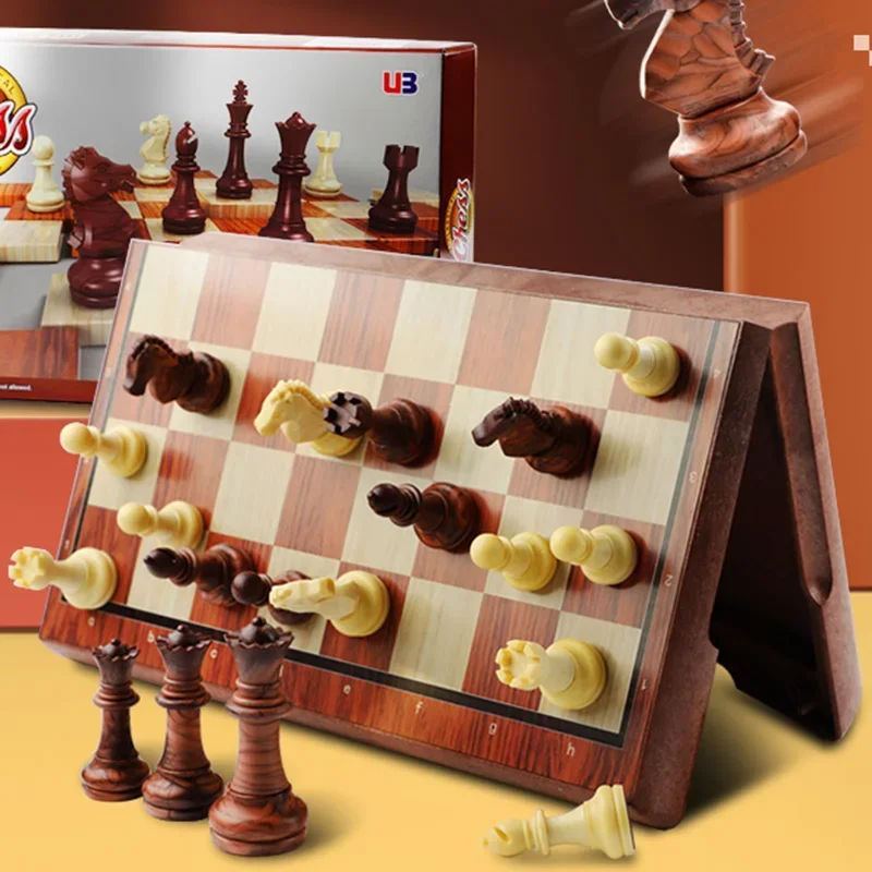 

Travel Social Chess Set Pieces Outdoor Box Family Memory Ornament Pocket Family Chess Set Party Piezas Ajedrez Party Decoration