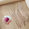 100/300/500Pcs Nails Wood Swab Cleaning Sticks Bud Tip Wooden Cotton Head Manicure Detail Corrector Nail Polish Remover 10cm 3