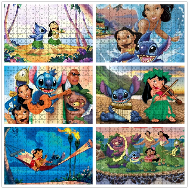 Lilo & Stitch Jigsaw Puzzle Educational Toys for Children 300/500/1000  Pieces Disney Anime Puzzles Intellectual Game Kids Gift - AliExpress