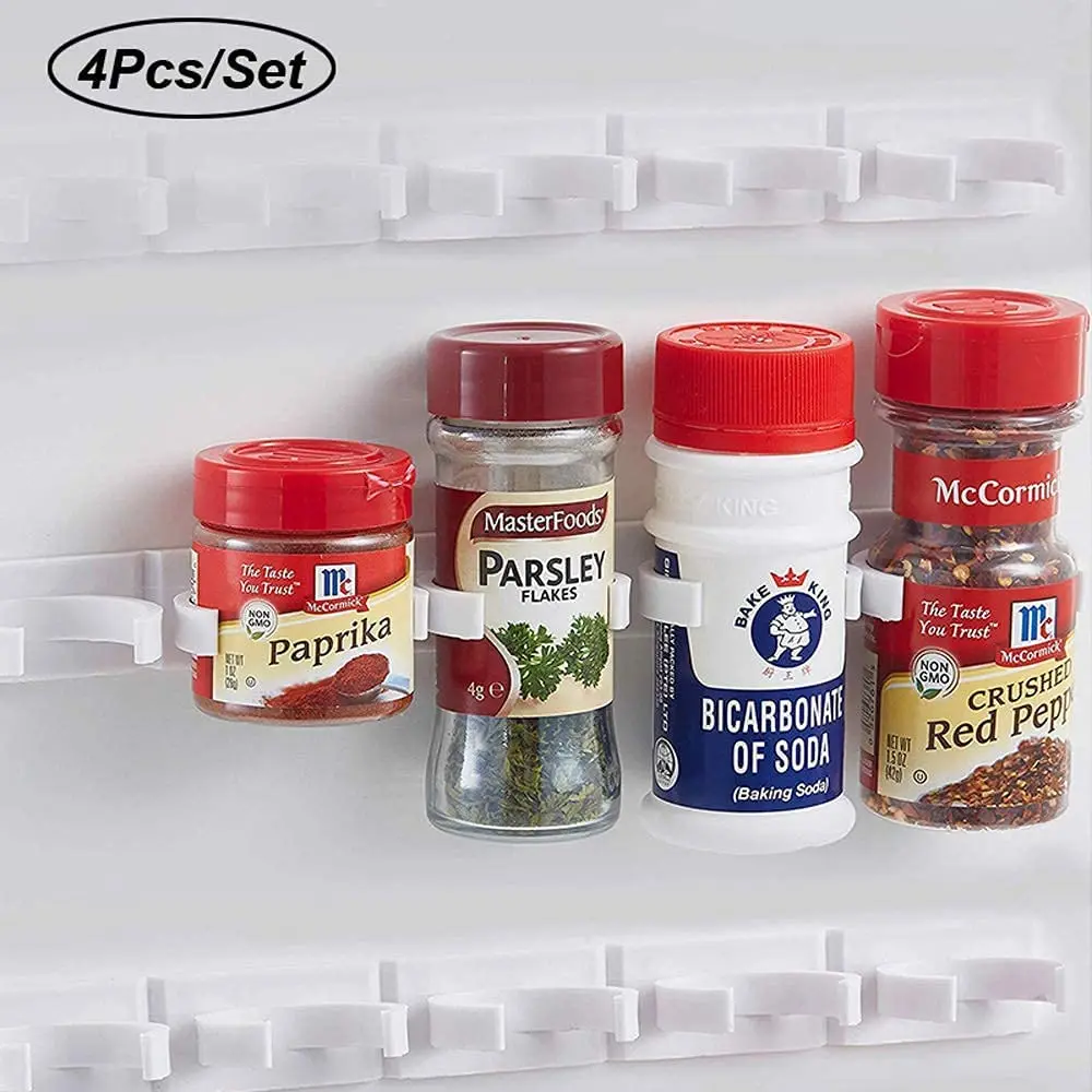 Spice Clip Strips, Wall Mounted Kitchen Spice Jar Rack, Spice