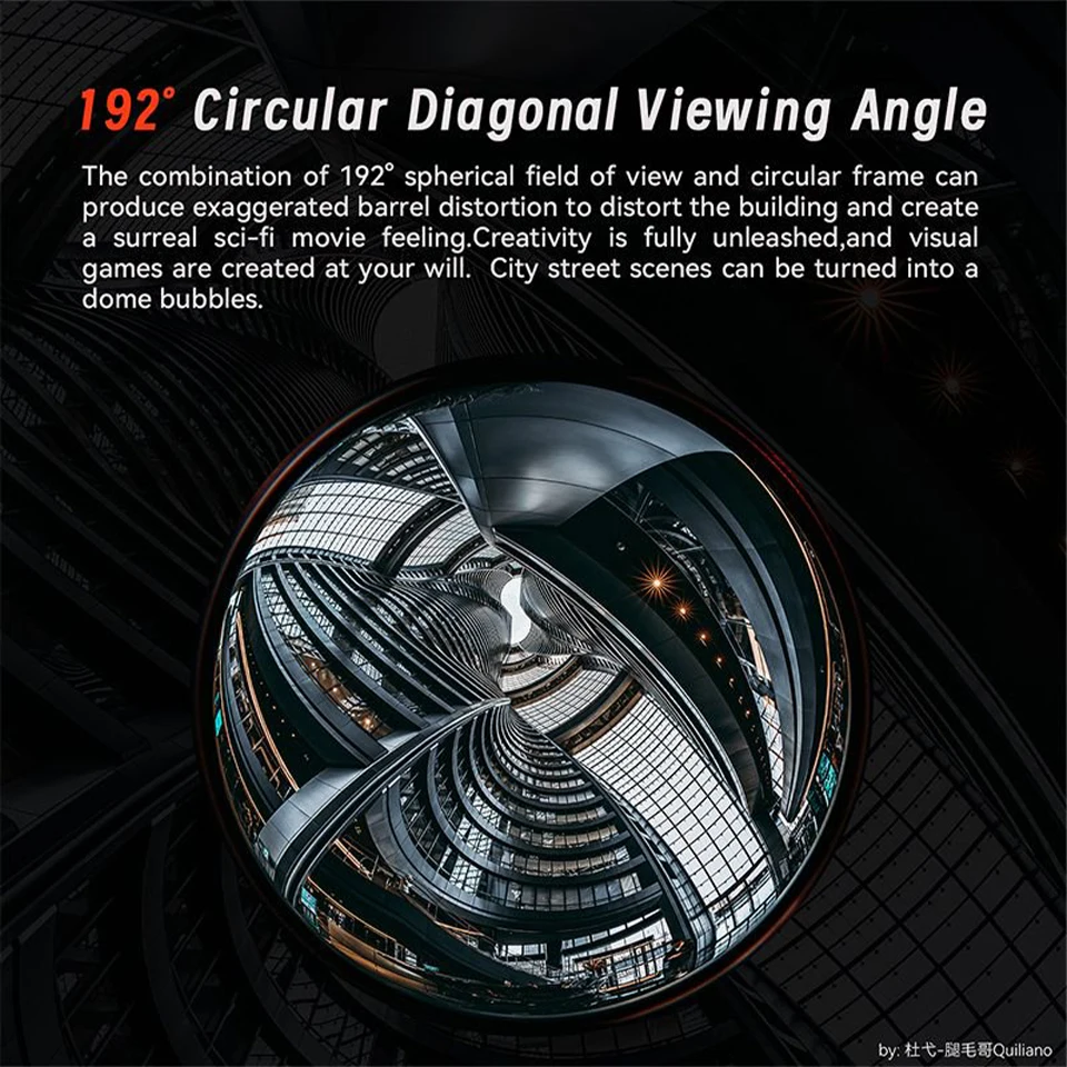 AstrHori 6.5mm F2.0 APS-C 매뉴얼 192 ° 초광각 원형 어안렌즈 (E X M43 RF Z 마운트) - 별빛 사진 촬영용
