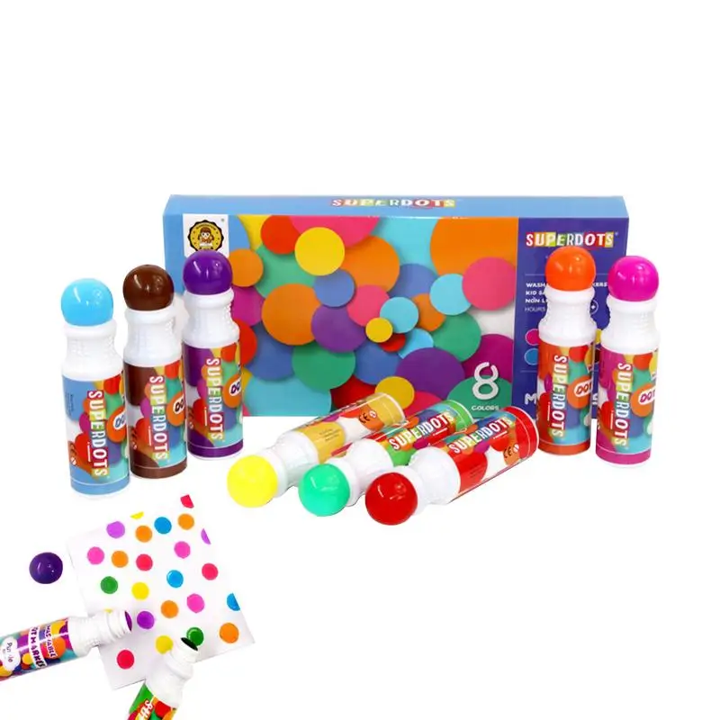 

Моющиеся маркеры в горошек, набор для стирки в горошек, художественные маркеры, забавные и стираемые цветные ручки, сухие маркеры для стирания для детей, мальчиков и девочек