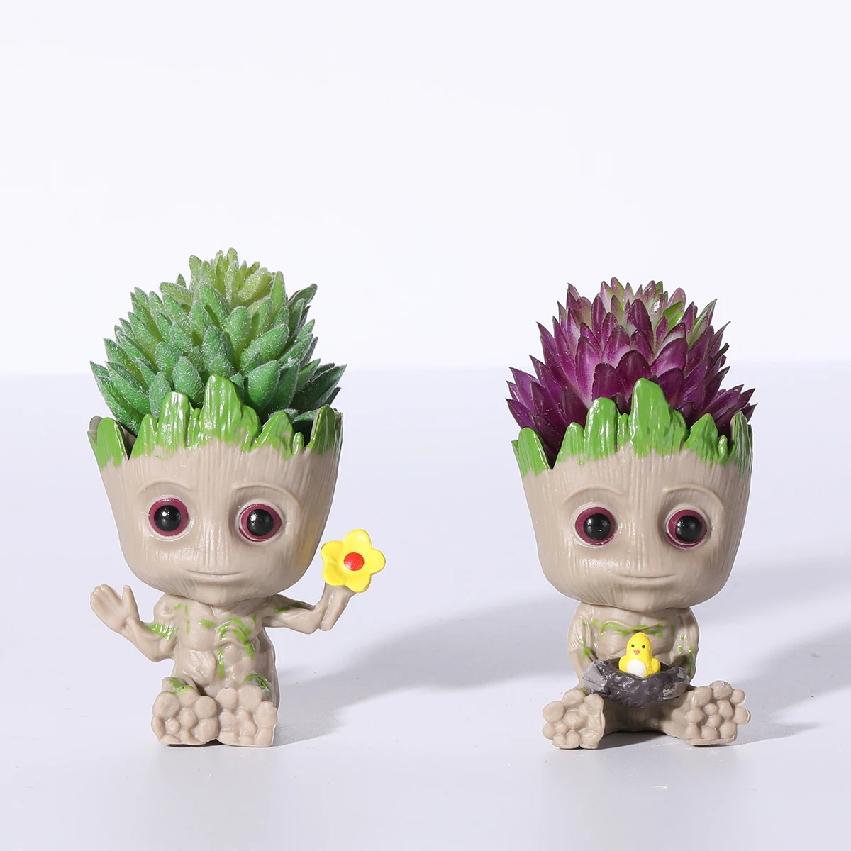 Groot Flower Vase Household Supplies Decoration Ornament Action Figurine Creative Miniature Modedl Simulation Plants Potted 4