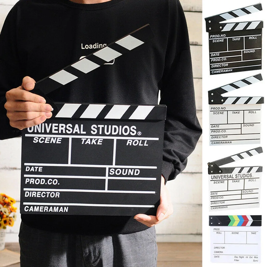 Director Video Scene Clapperboard TV Movie Film Slate Cut Prop