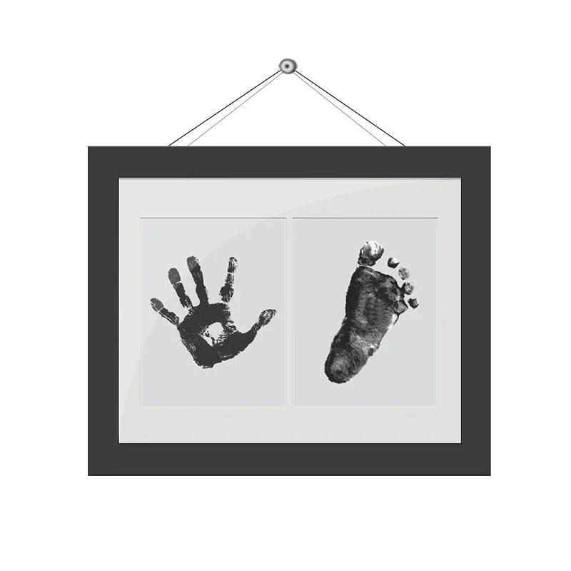 Kit impronta neonato Cuscinetti inchiostro touch non tossico fai-da-te Cornice per foto Impronta a mano Accessori souvenir per bambini Doccia pulita - immagine 3