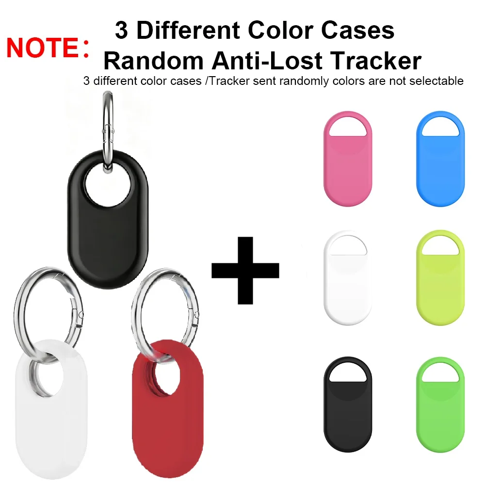 Enhanced Smart Tag Tracker Set with Multi-Color Protective Cases and Sound Alarm Key Locator