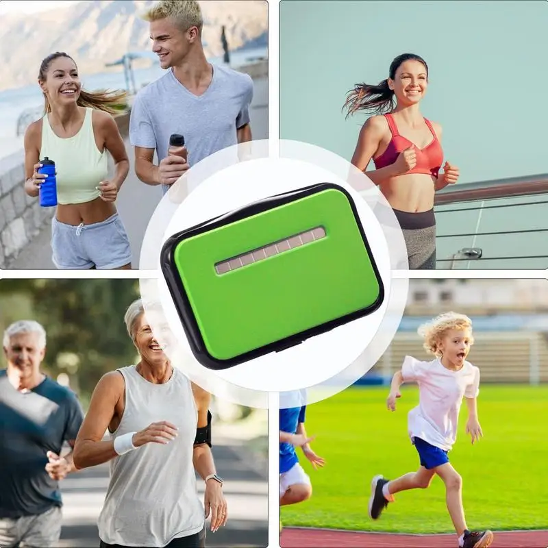 Step Counter For Walking Accurate Step Counter With Large LCD Display Daily Target Monitor Solar Powered Pedometer With Waist