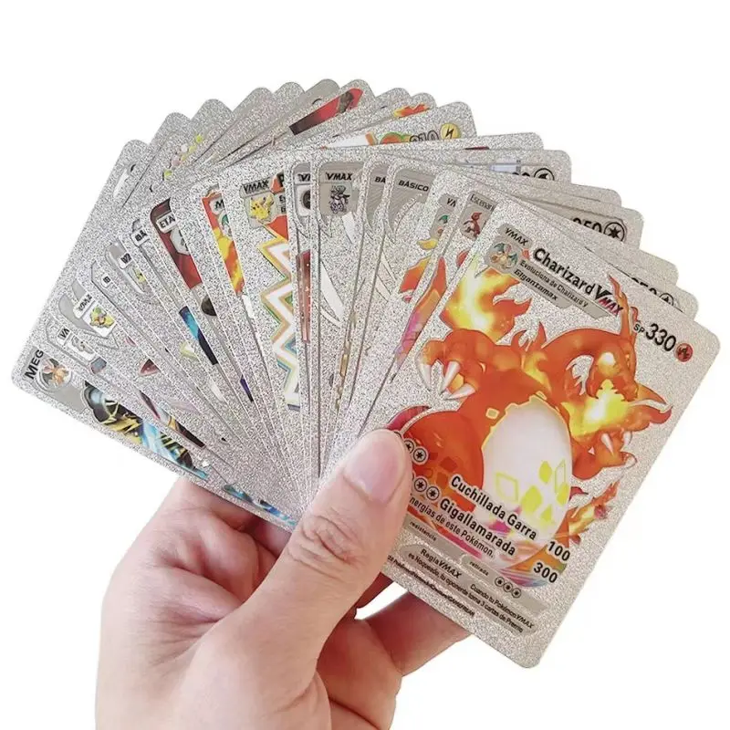 Compra online de Cartas pokémon brilhantes vstar gx ex vmax v mega tag  equipe treinador de energia charizard pikachu batalha jogo de cartas de  negociação crianças brinquedos presente