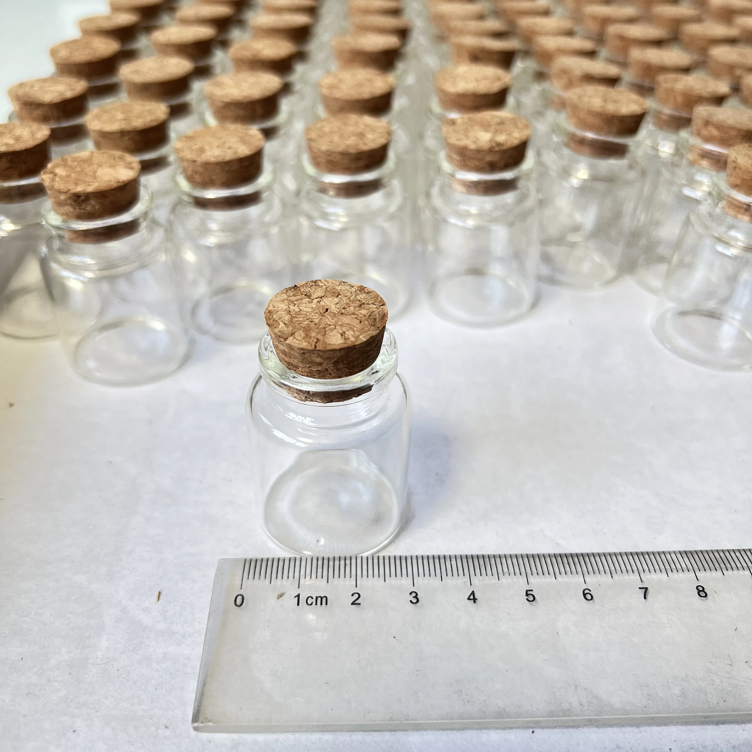 30/105 pcs 15ml Glass Bottles Cork Stopper Tiny Test Tube Jars Clear Mini Containers DIY Wedding Favors Small Wishing Bottles 2