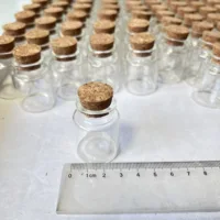 30/105 pcs 15ml Glass Bottles Cork Stopper Tiny Test Tube Jars Clear Mini Containers DIY Wedding Favors Small Wishing Bottles 2