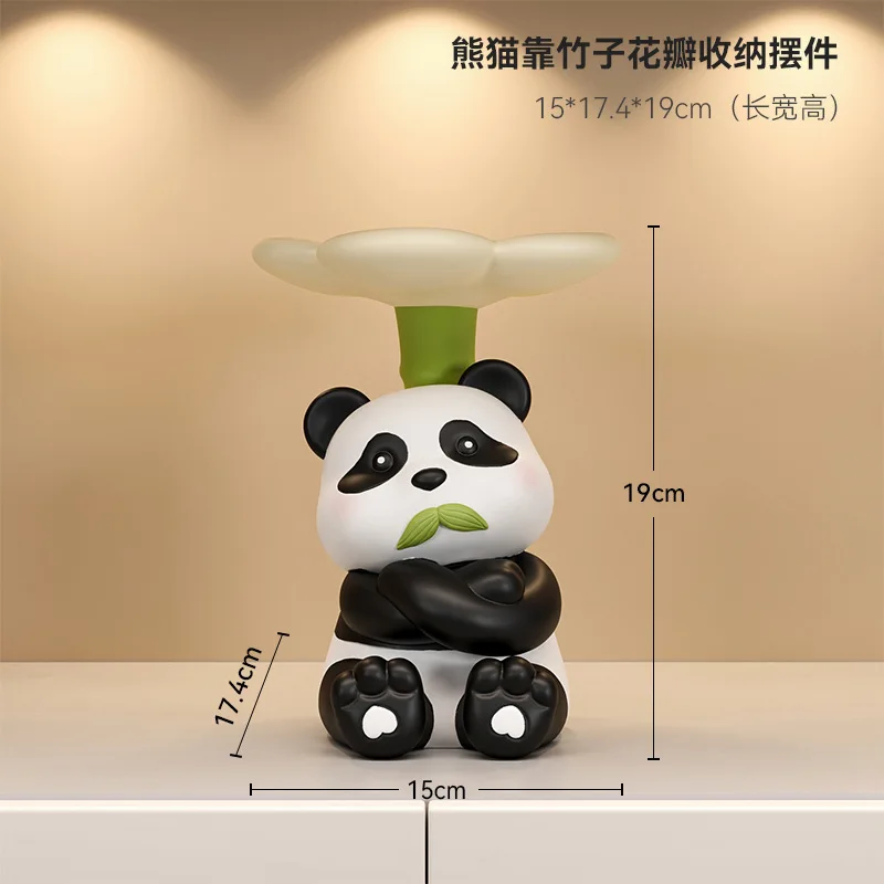 팬더 홈 현관 캐비닛 키 보관 장식 브래킷, 거실 신발 캐비닛 홈 장식, 집들이 선물