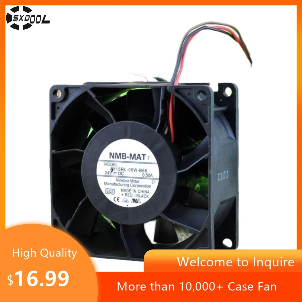 NMB 3115RL-05W-B66 3115RL-05W-B60 80X80X38MM 24V 0.50..