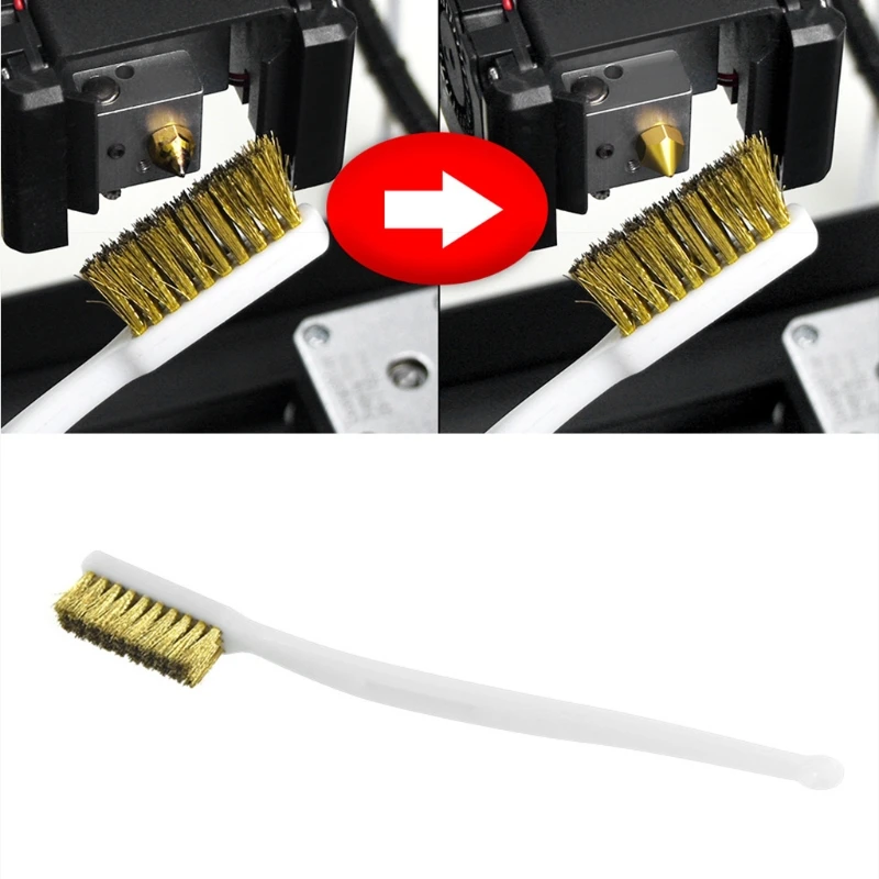 

3D Printer Nozzle Cleaning Brush Dust Dirt Cleaner Anti Scratch Cleaning Tool P9JB