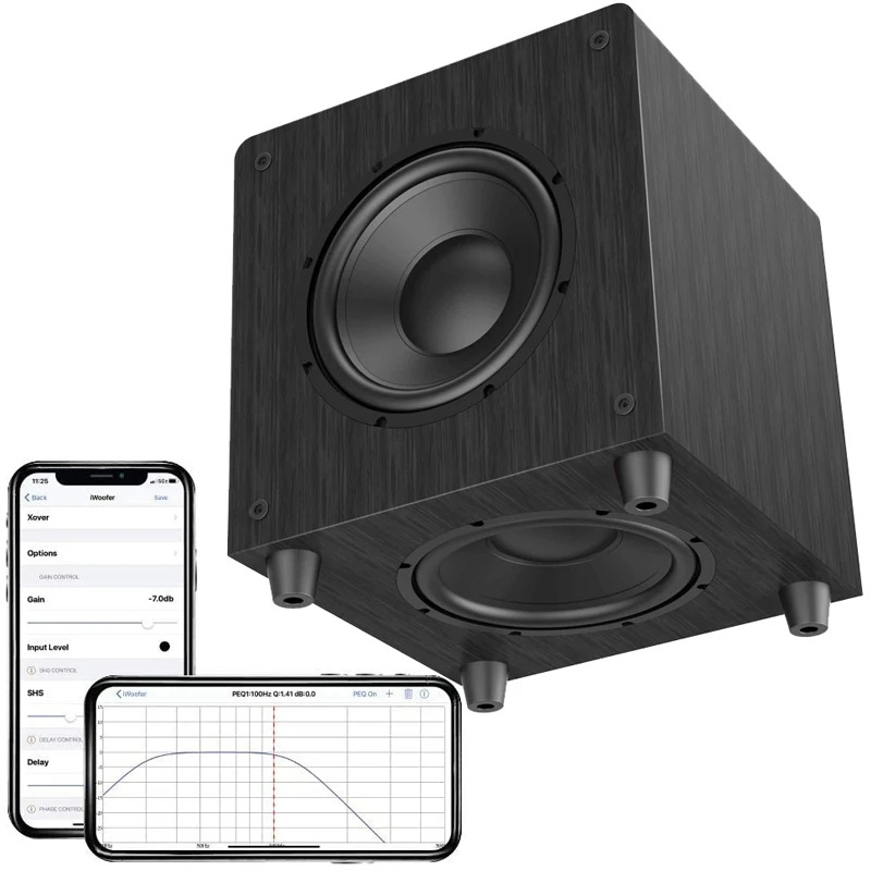 600WattsMaxPoweredSubwoofersForHomeTheatreUse12InchFront