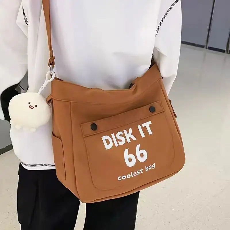 

Messenger Bags Women Multi-functional Canvas Tote Bag for Commuting Preppy Canvas Shoulder Bag Large Capacity Tote Bag Women