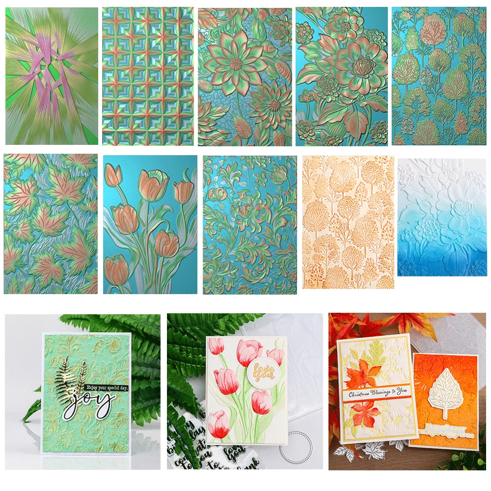 Hydrangea Flowers 3D Embossing Folder and Matching Dies for Adding ...