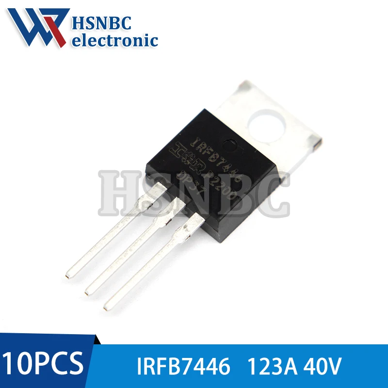 10Pcs/Lot IRFB7446 IRFB7446PBF TO-220 123A 40V MOSFET N-Channel Power Transistor New Original
