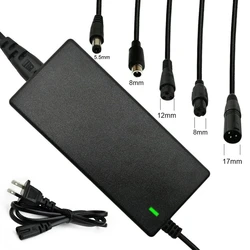 Universal 42V 2A Lithium Battery Charger for Balance Bikes & Electric Scooters - 5-Plug Adapter (5 adapters(US))