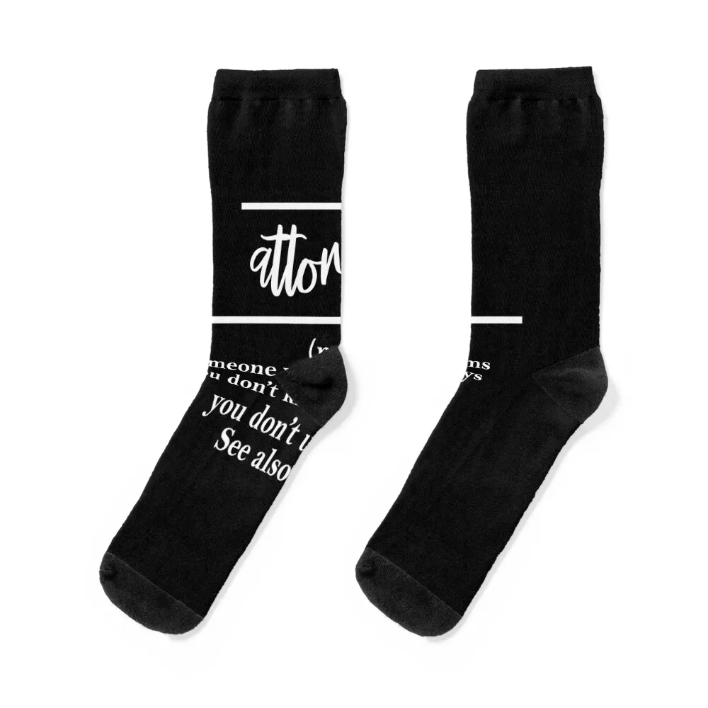 

attorney funny cute difenition Socks floral snow Man Socks Women's