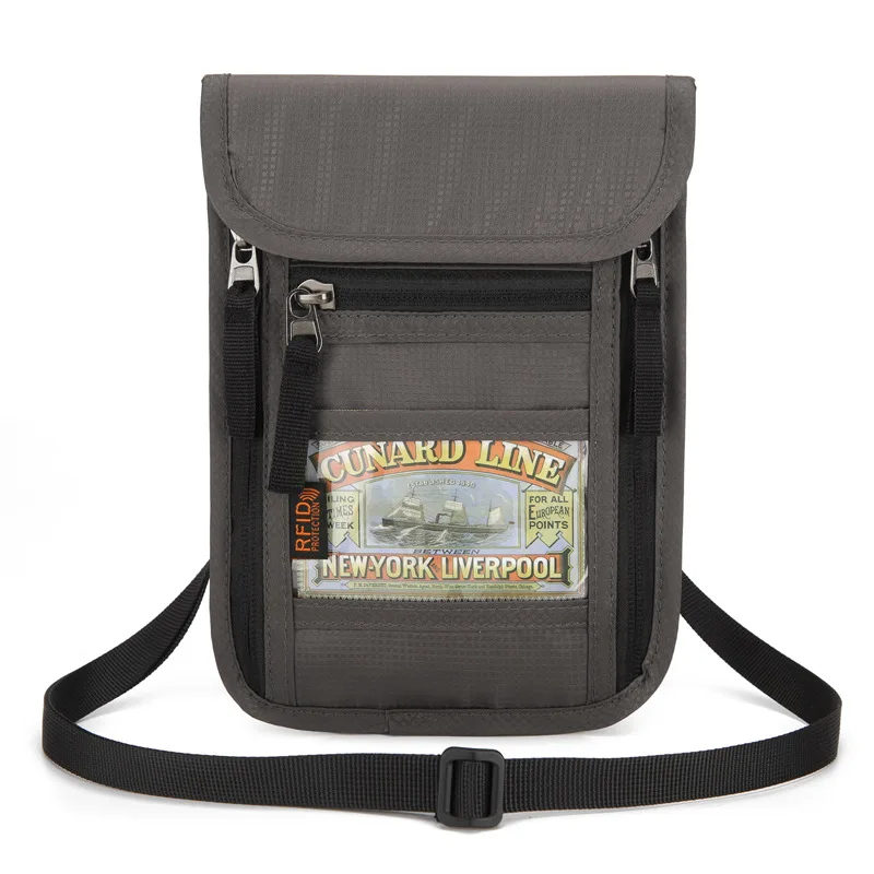 RFID Blocking Travel Neck Wallet and Passport Holder – Anti-Theft Document Organizer