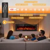 Electric Fireplace 60 Inches, Floating Wall Faux Fireplace Electric with Realistic Flames Ultra-Thin Fire Place Heater 4