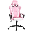 Gaming Chairs Office Chairs Desk Chair Ergonomic Executive Swivel Rolling Computer Chair with Lumbar Support, Pink 2