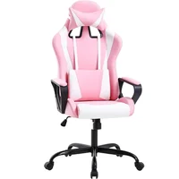 Gaming Chairs Office Chairs Desk Chair Ergonomic Executive Swivel Rolling Computer Chair with Lumbar Support, Pink 2